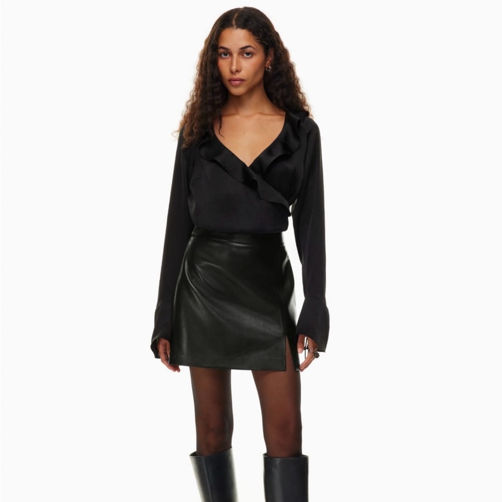 Aritzia Faux Leather Mini Skirt